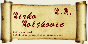 Mirko Moljković vizit kartica